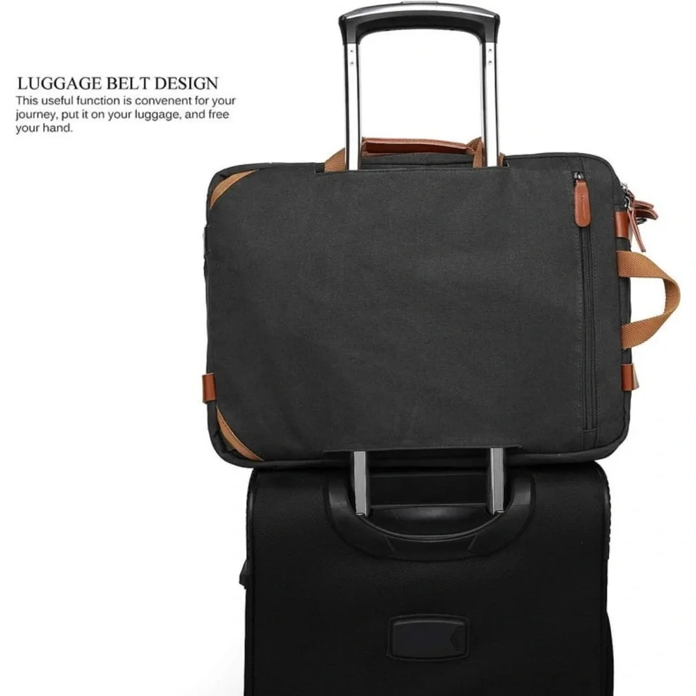 CoolBell Convertible Backpack Messenger Shoulder Bag Laptop Case Travel Carry-On
